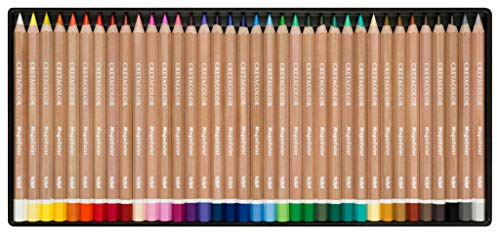 Cretacolor Megacolor Farbstifte | Künstlerstife | Extra dick für große Flächen (36 STK)