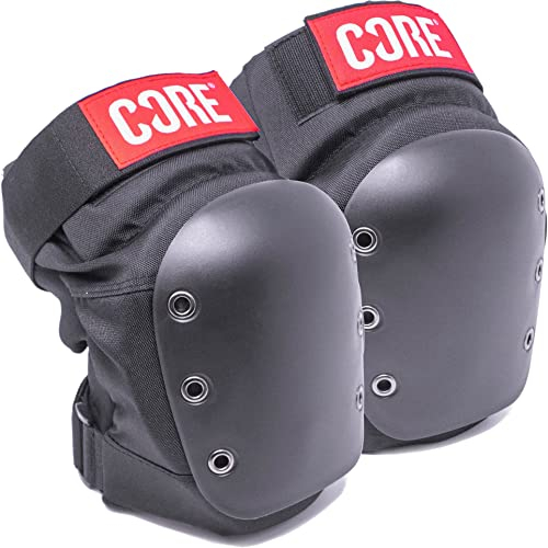 Core Street Knee Pads for Skateboarding Scooter BMX & Roller Skating Pro Protective Gear Suitable for Kids aged 6-12, Teenagers & adults Heavy Duty Super Durable Skate Pads - L