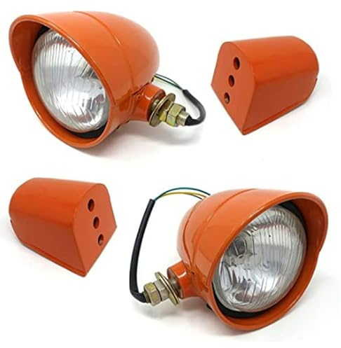 Set 2 Scheinwerfer mit zwei Leuchten Serie Gold links + rechts für Traktoren Fiat - OM Zange gratis