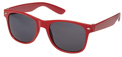Ultra Classic Sunglasses for Men & Women UV400 - Lightweight, Flexible Fit, Maximum Sun Protection - Perfect Adults Mens & Womens Accessories for Holidays - Red with Black Lenses