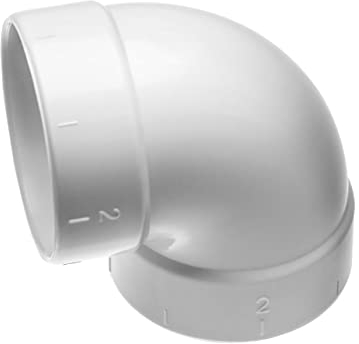 vhbw tuyau d'aspiration centrale coudé à 90°, court, intérieur/intérieur pour aspiration centralisée, 50.8 mm de diamètre/système de tuyau de 2