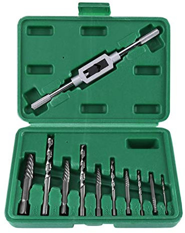 Screw Extractor Set - 11-Piece Screw Removal Tool Kit for Repair Projects, Metalworking, and Professional Use - Drill Bits for Removing Screws, , and Fasteners