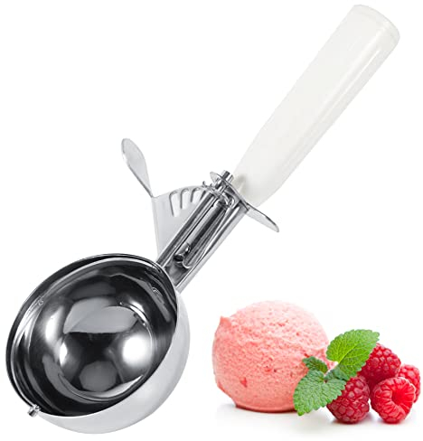 Eisportionierer, Obstschaufel aus Edelstahl Multifunktionale Kartoffelpüree Ookie-Teig-Messlöffel mit Kunststoffgriff Küchen-Dessert-Shop Cafe Tool Hot 8CM