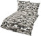 Traumschlaf Renforcé Camouflage Graphit Bettwäsche Set • mega Design im Tarnmotiv 100% Baumwolle Reißverschluss • 155x220 cm + 80x80 cm