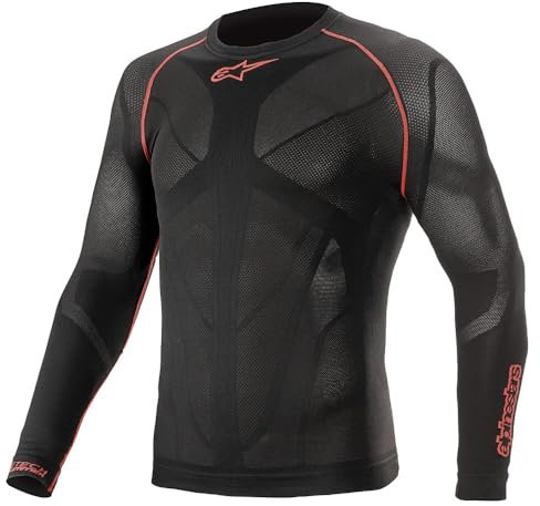 Alpinestars Ride Tech V2 Top Long Sleeve Summer, Black/Red, XS/S