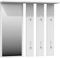 ADGO Opal - Set di mobili da corridoio, 2 in 1, 6 ganci appendiabiti e ripiano, pannello appendiabiti, specchio rettangolare da parete, guardaroba a muro (specchio + appendiabiti, colore bianco)
