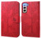 Aisenth Handyhülle für Samsung Galaxy S21 FE 5G, Baum Muster Leder Handytasche Brieftasche Klapphülle Etui Wallet Flip Case Schutz Hülle mit TPU innen Schale, Kartenfächer -Rot