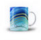 iCaseDesigner Personalised Agate Watercolour Marble Name with Heart 11oz Ceramic Mug - 3. Agate Blue & Turquiose