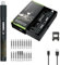 Jakemy 3 Gear Adjustable Torque Cordless Electric Screwdriver Set with LED Light, Magnetic Precision Bits, USB Rechargeable, Portable Laptop Repair Tool Kit