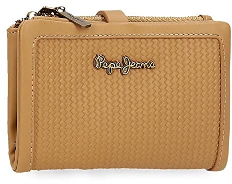 Pepe Jeans Lena Portafoglio con porta carte marrone 14,5 x 9 x 2 cm finta pelle, marrone, Cartera con Tarjetero, Portafoglio con porta carte di credito