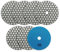 Diamant Polierscheiben Set - 7 Stück 100mmTrockendiamant Polierpad Set Auflagen Körnung 50 Diamant Schleifpad für Granit Marmor Kunststein Quarz für Winkelschleifer