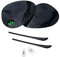 Raydi Polycarbonat-Ersatzgläser und Gummi-Sets für RayBan Aviator RB3025 58 mm Sonnenbrille, Schwarz, polarisiert