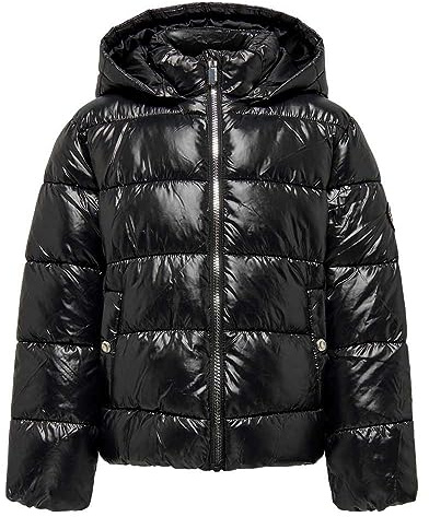 KIDS ONLY Kognewemmy Savannah Veste matelassée OTW Noos pour fille, noir/détails : Silver Trim, 128, Noir/détails : argenté, 128 cm