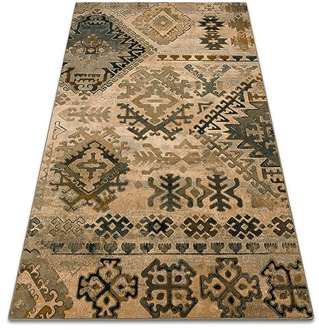 rugsx Wollteppich POLONIA Bali, orientalisch, ethnisch, traditionelle Teppiche, für das Schlafzimmer, Wohnzimmer, jadeit grün 235x350 cm