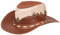 Infinity Leather Australischer Cowboy-Outback-Buschhut aus echtem Leder und Wildleder im australischen Western-Stil