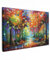 MuchoWow© Bilder 90x60 cm Wohnzimmer Deko Modern Wandbild Foto auf Leinwand Bild Schlafzimmer Room Decor Geschenke Kunstdruck - Bunt - Landschaft - Wald - Farben - Natur