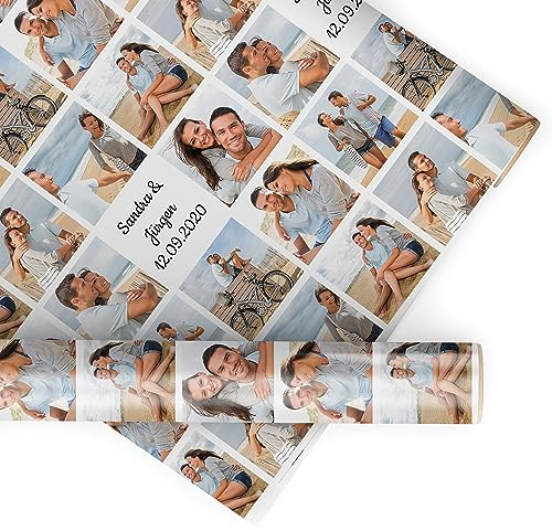 wandmotiv24 Geschenkpapier personalisiert, Collage, 100 x 210cm, 2.1 qm, 9 Fotos anpassen, Fotogeschenk, Geschenk für Freunde und Familie M0022