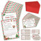 COCHIE Brief-zu-Nikolaus-Set, Briefe vom Weihnachtsmann, Weihnachtsbrief-Set enthält Weihnachts-Wunschliste, Zertifikat für schöne Liste, rote Umschläge, Aufkleber, Siegel, Adress-Etiketten