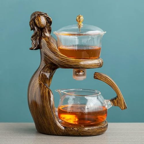 Tetera de kungfu para hacer té, juego de té automático, soporte para tetera de vidrio resistente al calor, Base, infusores de té, artículos de té