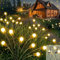 Cnulenzt solar Lichterkette Außen, 2 Stück 8LED Solar Glühwürmchen Lampe, wasserdichte Solar-Lichterkette, für Garten, Terrasse,dekorative Balkon (warmweiß)