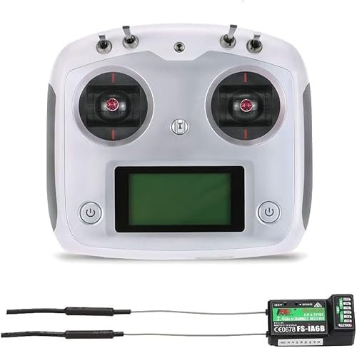 Yangers 2,4 GHz Funksender Empfänger Fernbedienung, Flysky FS I6S AFHDS 2A 10 Kanal Sender + FS IA6B Empfänger Funksystem für RC Rennwagen Boot Hubschrauber Spielzeug