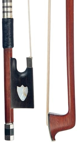 4/4 Fiddle Bow Brazilwood Bow Rund Stick Ebony Inlay Well Balance Nybörjarbåge