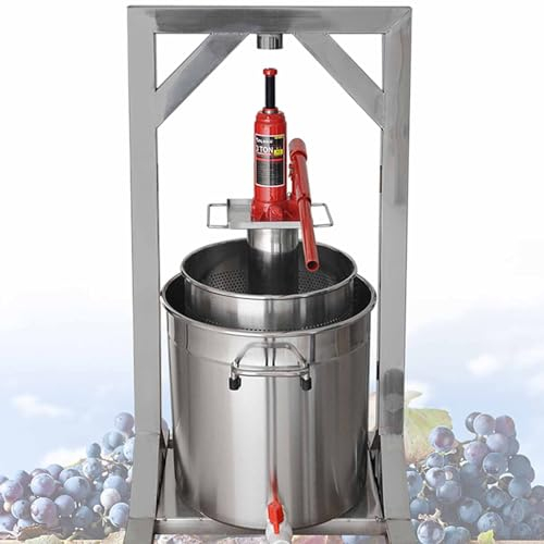 URJWAN Obstweinpresse, Obstpresse, Entsafter Mit GroßEr KapazitäT, Obstpresse, Obstpresse, Obstzerkleinerer, ObstmüHle, Apfelpresse, Obstpresse FüR Die Wein-/Apfelweinherstellung,36L