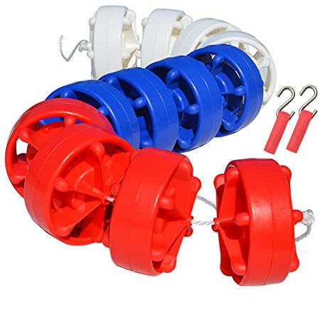 TUOYIBO Schwimmendes Pool-Sicherheitsseil, Pool-Trennwand für flaches und tiefes Ende, Sicherheits-Schwimmleinen für Schwimmbecken, eingebaute Poolparty, mit Hardware, 2 Haken, helle, langlebige Sch