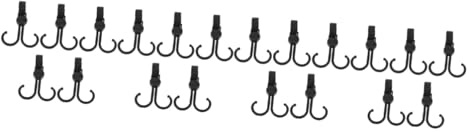 Artibetter 20pcs Double Hooks for Stroller Rotatable Multipurpose Hooks for Grocery Shopping Cart Hanging Buckles Portable Home Car Use
