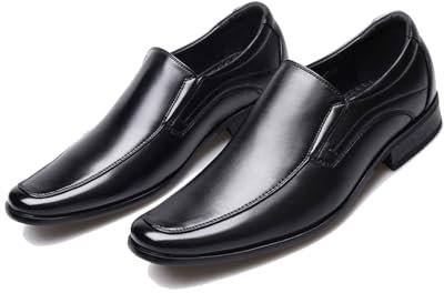 Mocasines para Hombre Sin Cordones Comodos Casual de Piel Zapatos de Vestir para Traje y Boda