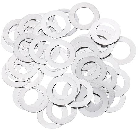 QUARKZMAN Arandelas Planas de Acero Inoxidable 304 M6, 50 Piezas 6x10x0.1mm Espaciadores Planos Ultradelgados para Tornillos, Reparación Electrónica, Automoción