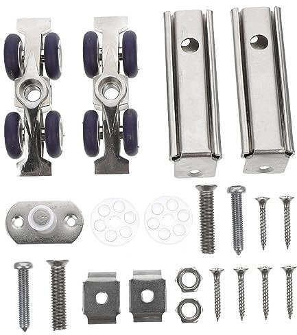 ORFOFE Sliding Door Roller Kit Easy Install Silent Rolling Track Wheels Door Accessories