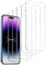 IPhone 15 Pro Schutzfolie, 4 Stück, Gehärtetes Glas, Displayschutz für iPhone 15 Pro, 9H Härte, Kratzfest
