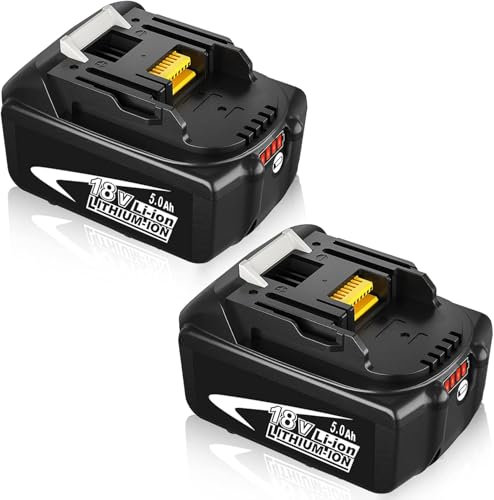 2X Sostituzione per Makita 18V Batteria 5.0Ah BL1850B BL1850 BL1840B BL1840 BL1830B BL1845 per Makita 18V Batteria BL1830 BL1835 194204-5 LXT-400 Utensili a Batteria