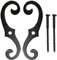 Fensterladen-Zubehör,2er Set Schwarze Fensterladen-Haken - Rostbeständiges Zubehör Mit Schrauben Halteclips Für Außenbereich Renovierung Türbeschläge Dekoration