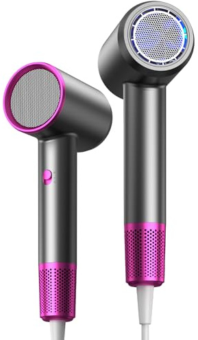Hair Dryer Fast Dry 1800W Professional Ionic Hairdryer, Super Compact & Lightweight with Even Heat Anti-Static, Frizz-Control, Quick Drying, Energy Saving, Hairdryers for Women & Man