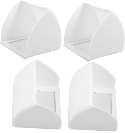 Alipis 4 Piezas Cubierta Impermeable para Pila De Carga Tapa De Enchufe De Baño Cubierta De Ventilación Exterior De La Secadora Placa De Pared Impermeable Páginas Blanco