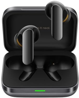 Realme Buds Air 7 Pro | Auricolari ANC a doppio driver | Traduttore live AI | Costruzione in alluminio aeronautico | Resistente all'acqua IP55 (grigio metallizzato)