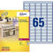 Avery L7690-25 Etiketten für Laserdrucker 38,1 x 21,2 mm 1.625 Stück Silber