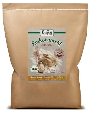 Biojoy Harina de Escanda Integral Ecológica (5 kg), Granos de Escanda molidas (Triticum monococcum)