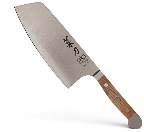 Güde Solingen-Chai Dao, Cuchillo de Cocina Chino Forjado, 16 cm, Madera de Roble de Barril, Alpha-FASSEICHE-Doble virola, Hecho a Mano en Alemania, Chrome Steel