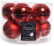 Decoris Weihnachtskugel aus Glas, Rot