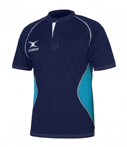 Gilbert Mens XactV2 Shirt 99 Navy/Lite Sky XS