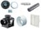 MANROSE MF100T Mixed Flow Light KIT, Alu 5m,External Grille Mixed Flow Inline Extractor Fan Back Draught Shutter