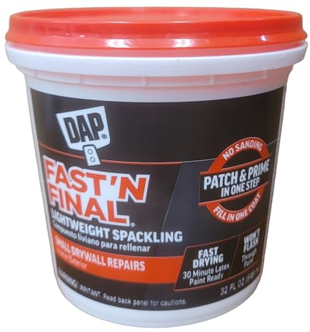 DAP Fast 'N Final Ready to Use White Lightweight Spackling Compound 1 qt.