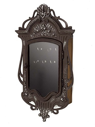 aubaho Schlüsselkasten mit Glastür Schlüssel Schlüsselschrank im antik Stil keyholder