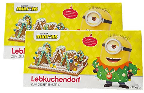 Minion Lebkuchenhaus (2 er Pack) Bastelsatz mit zwei Minion 2D Figuren 268