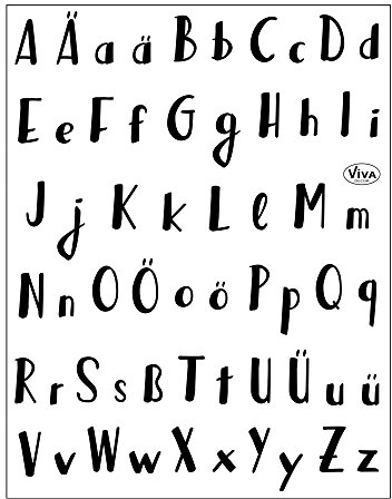Viva Decor Clear-Stamps (Lettering Alphabet) Silikon Stempel - Prägung Stempel - DIY Dekoration stanzen - Stempel Silikon - DIY Stamp - Stempel Prägung - Made in Germany