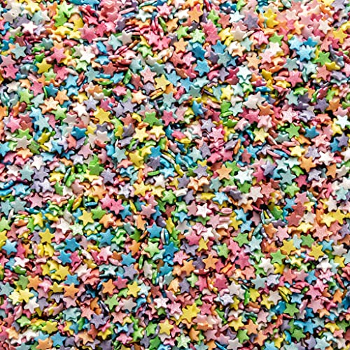 Simply Topps Rainbow Glimmer Stars Sugar Sprinkles 25G Cake & Cupcake Decorations