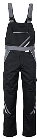Planam 2712098 Highline Latzhose, Schwarz/Schiefer/Zink, Größe 98